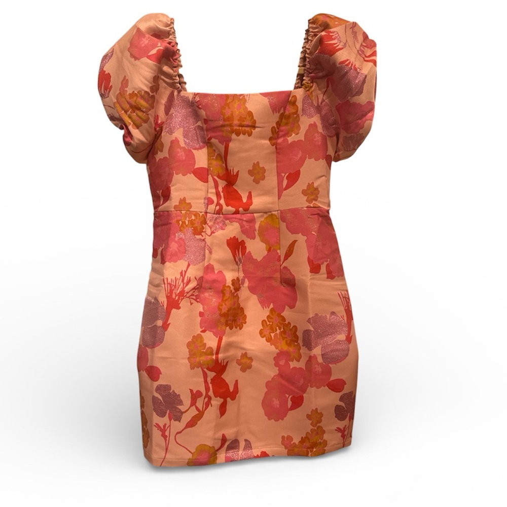 Floral Puff Sleeve Mini Dress